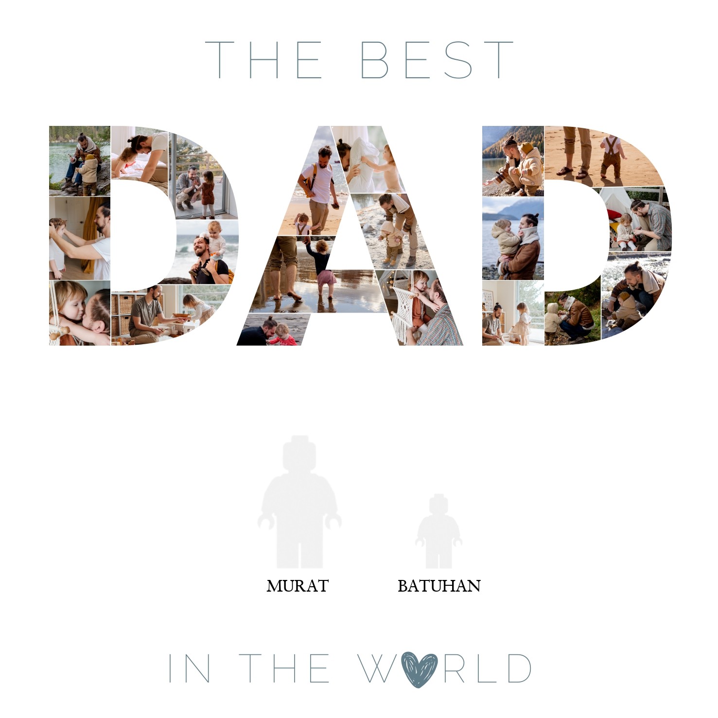 Kendi Tablonu Oluştur Babalar Günü "DAD" Foto Albüm (Kişiselleştirilebilir Ürün)