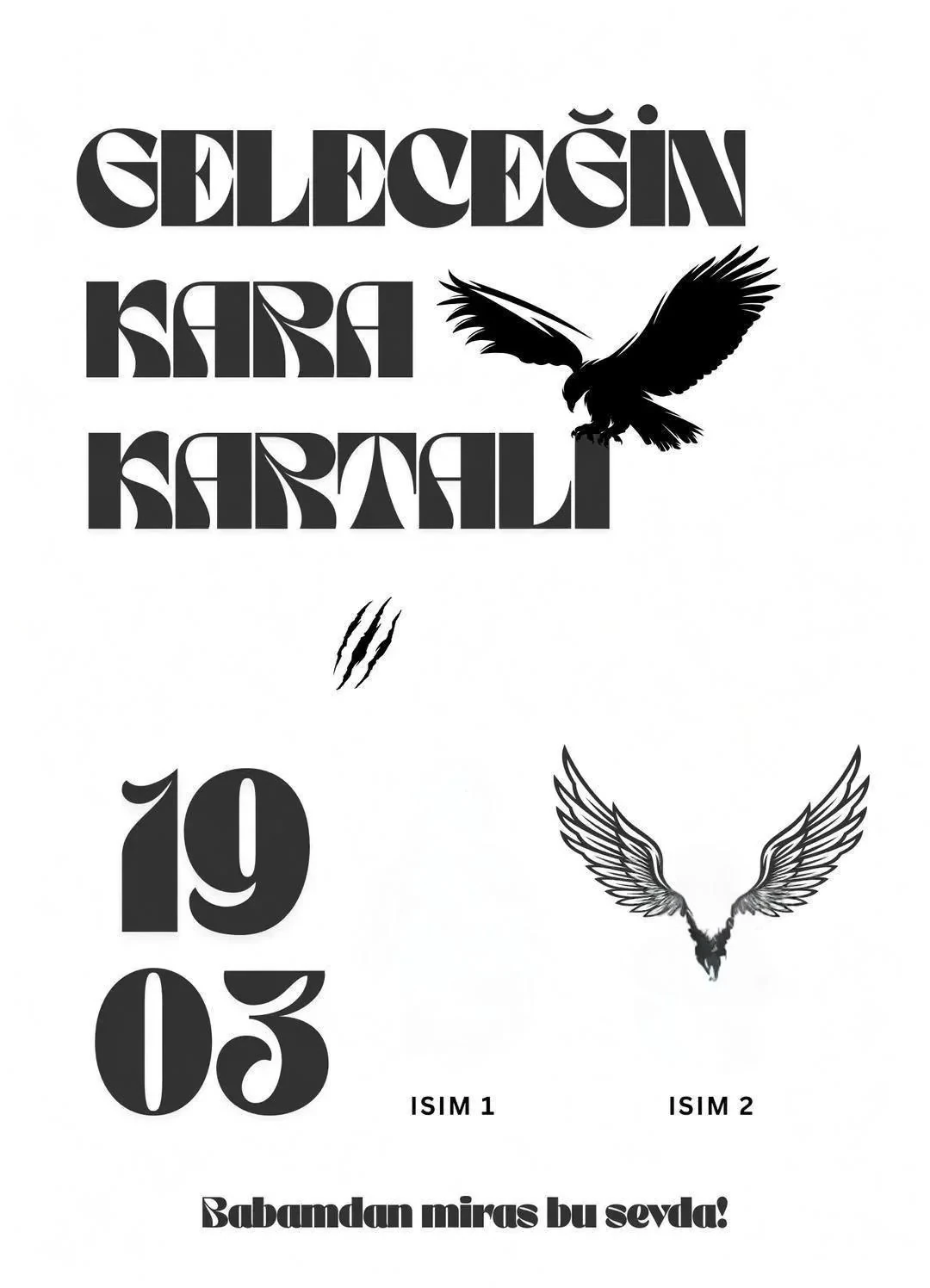 Kendi Tablonu Oluştur - Beşiktaş "Geleceğin Kara Kartalı"