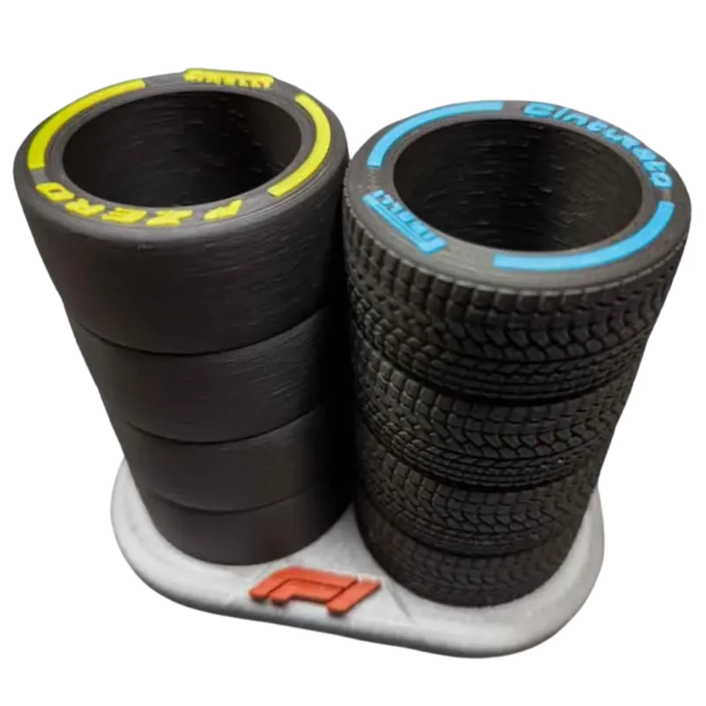 F1 Lastik Yığını Kalemlik – Formula 1 Temalı Masa Düzenleyici