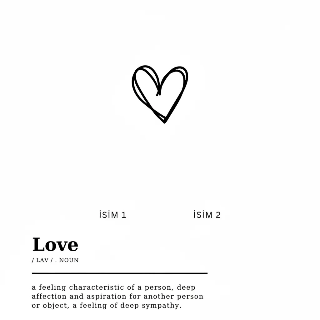Kendi Tablonu Oluştur "Love Noun" (Kişiselleştirilebilir Ürün)