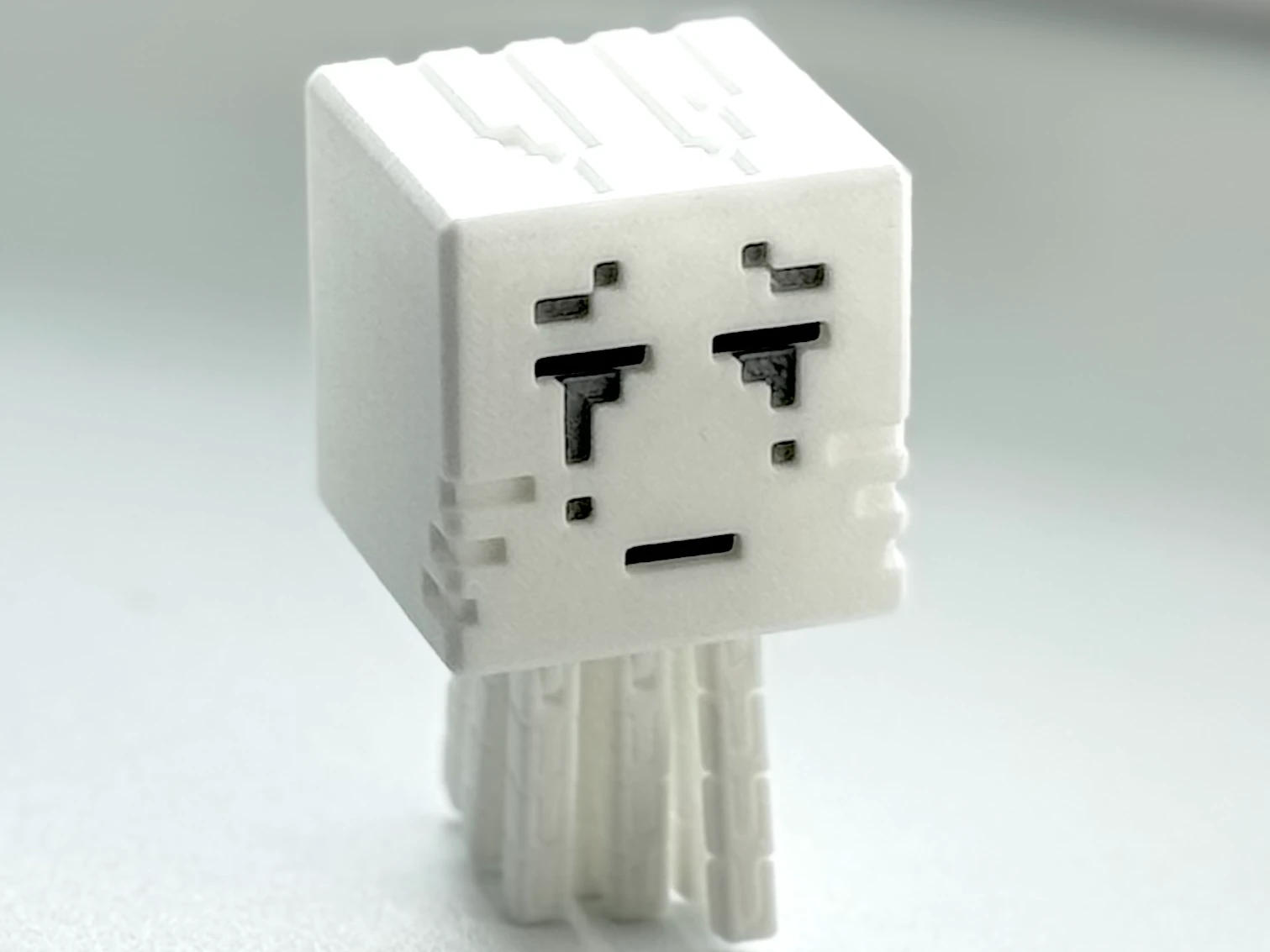 Minecraft Stil Blok Ghast Figürü