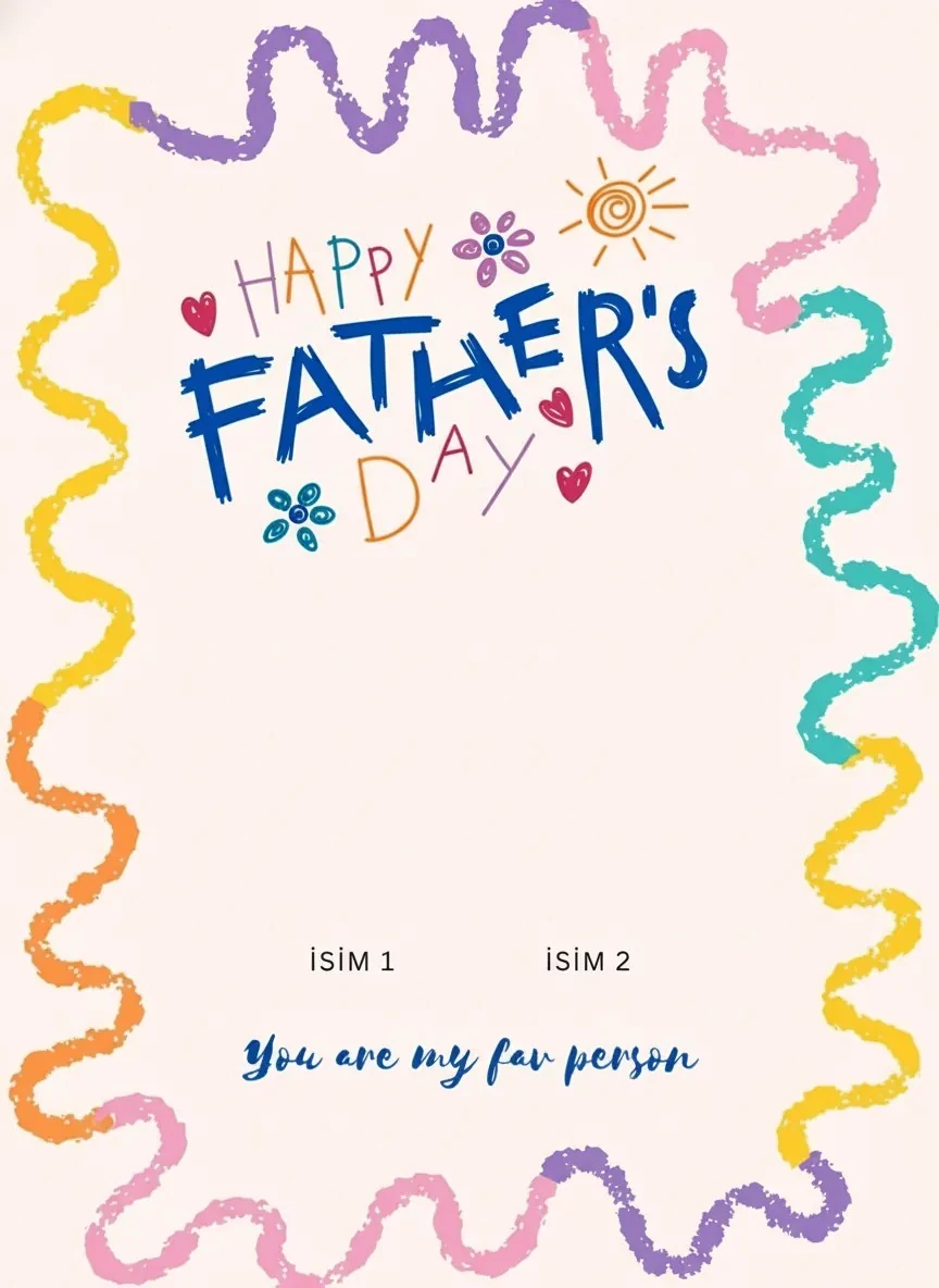 Kendi Tablonu Oluştur "Happy Father's Day" with Sun