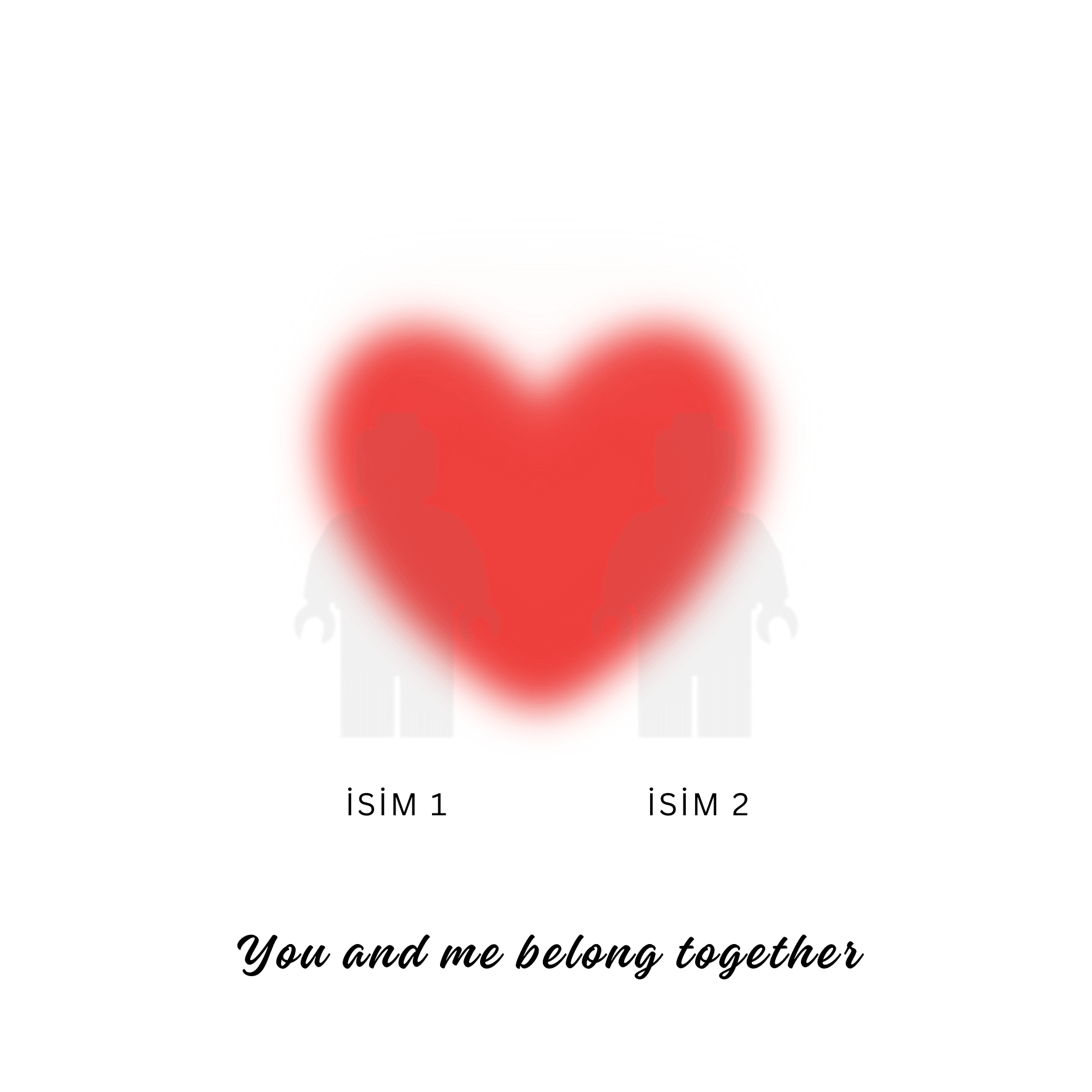 Kendi Tablonu Oluştur "Belong Together" (Kişiselleştirilebilir Ürün)