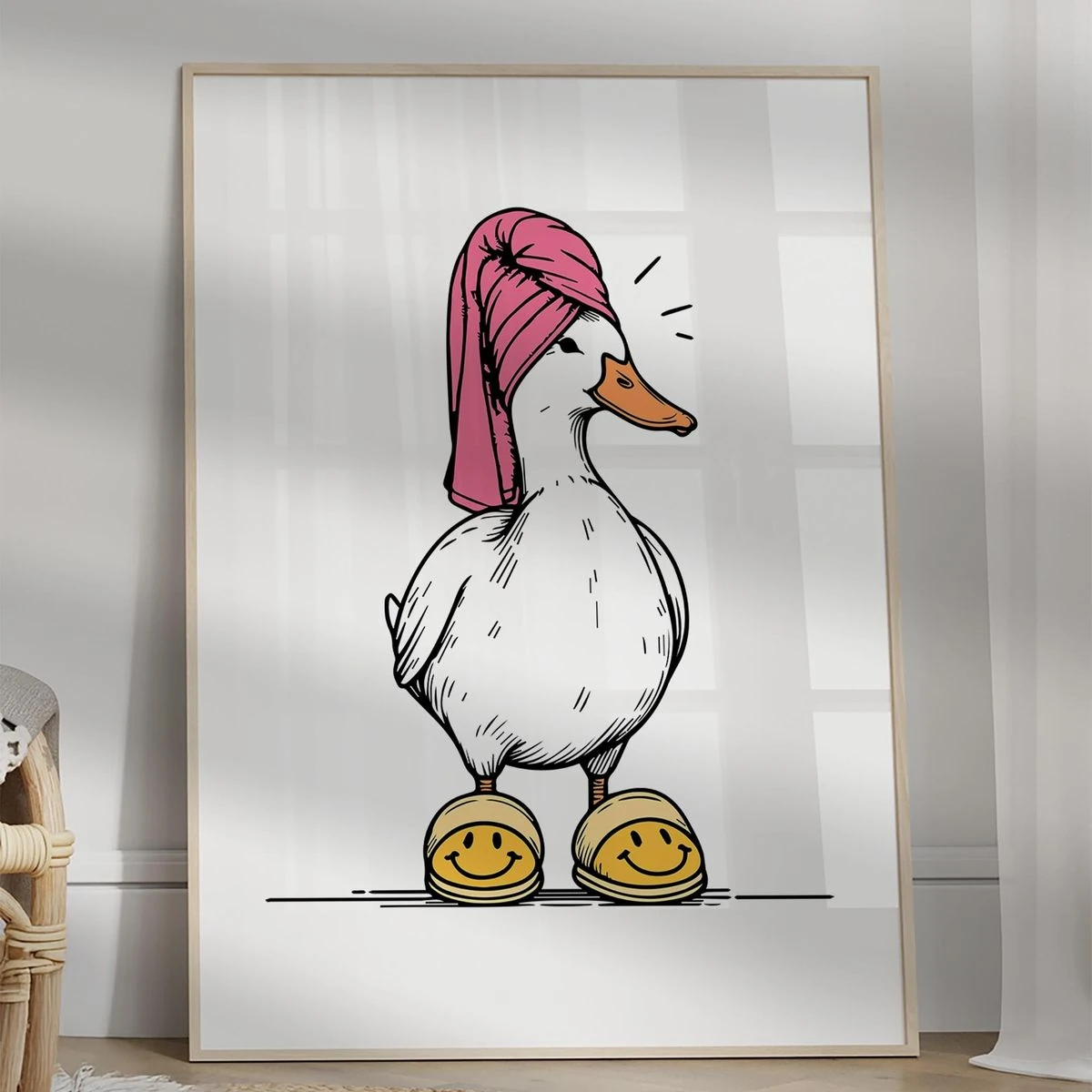 Pink Duck Bathroom IKEA Fıskbo 50x70 Poster Çerçeve 