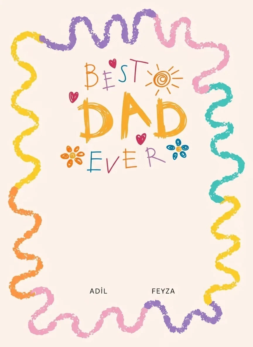 Kendi Tablonu Oluştur "Best Dad Ever"