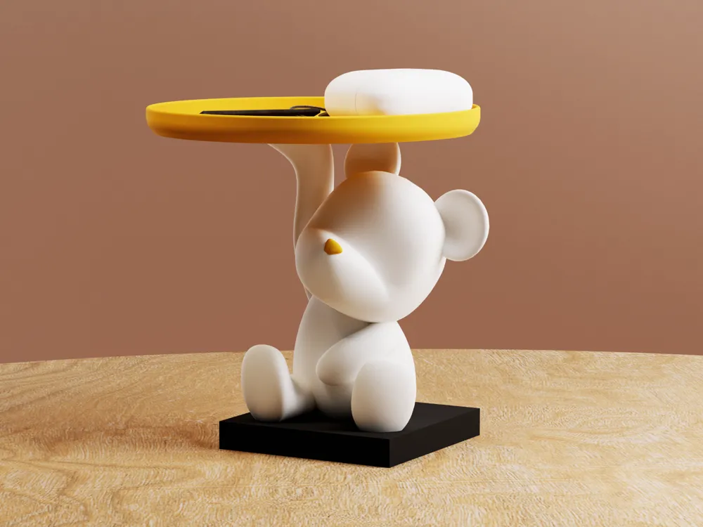 Polar Bear Tray – Kutup Ayısı Dekoratif Tepsi 2'li