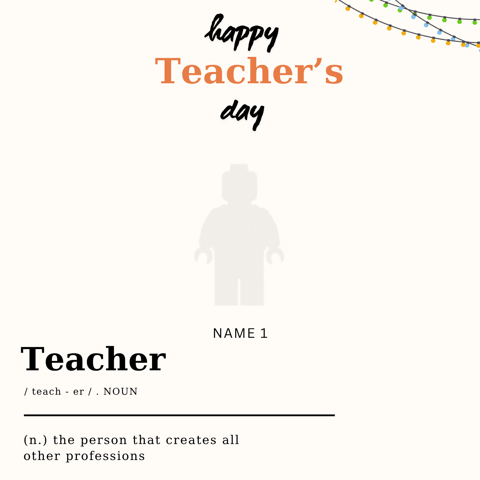 Kendi Tablonu Oluştur "Öğretmenler Günü 7"