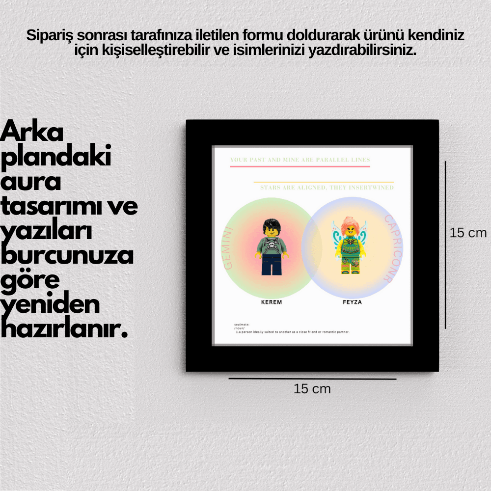 Lego Minifigür Aura Tablo 20x20 (Kişiselleştirilebilir Ürün)