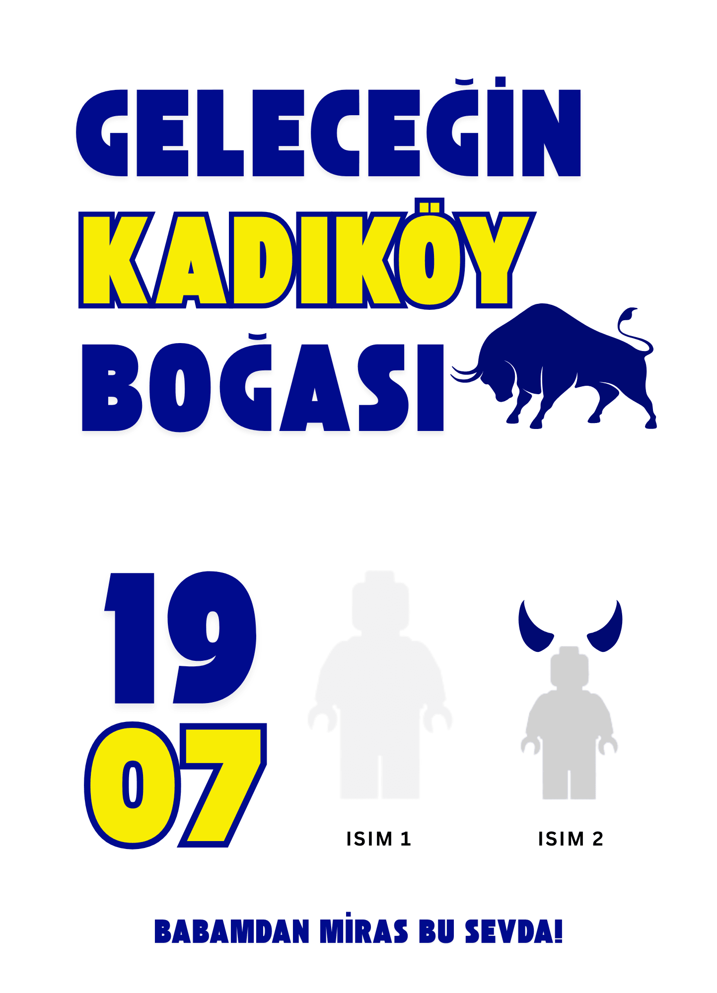 Kendi Tablonu Oluştur Babalar Günü 13 "Fenerbahçe" "Kişiselleştirilebilir Ürün"