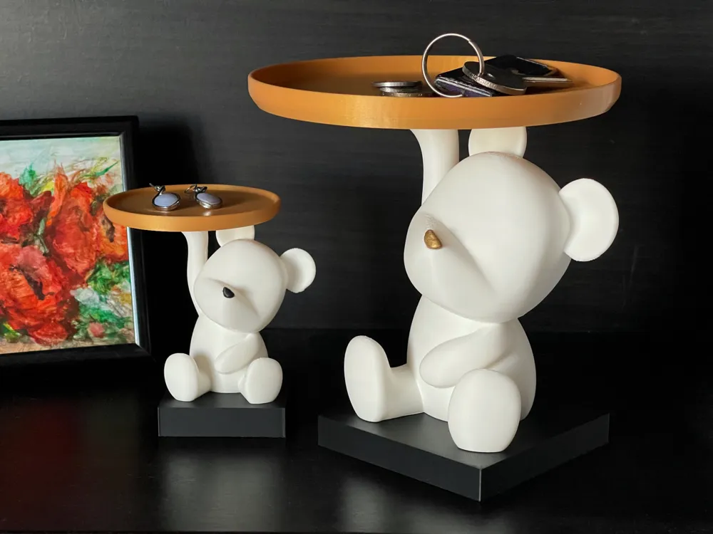 Polar Bear Tray – Kutup Ayısı Dekoratif Tepsi 2'li