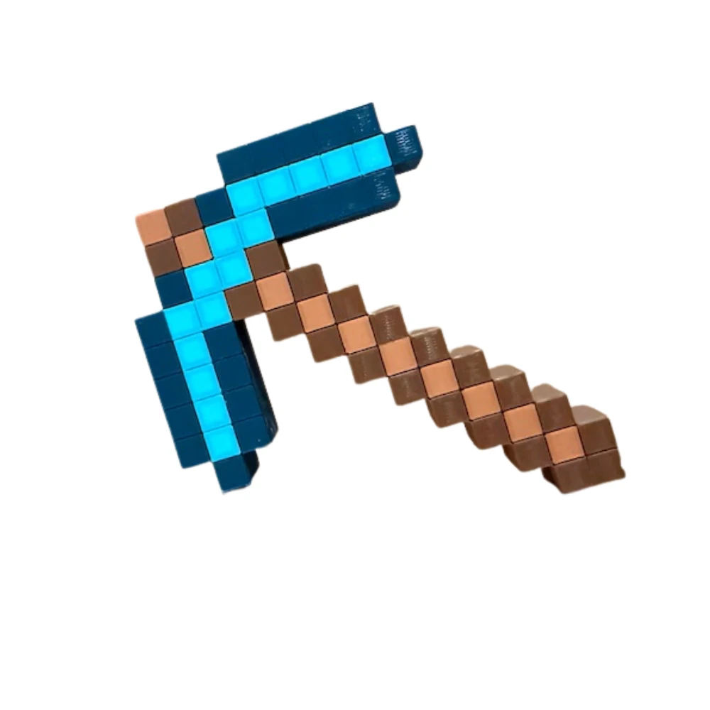 Minecraft Pickaxe – Pixel Kazma 3D Dekor Modeli
