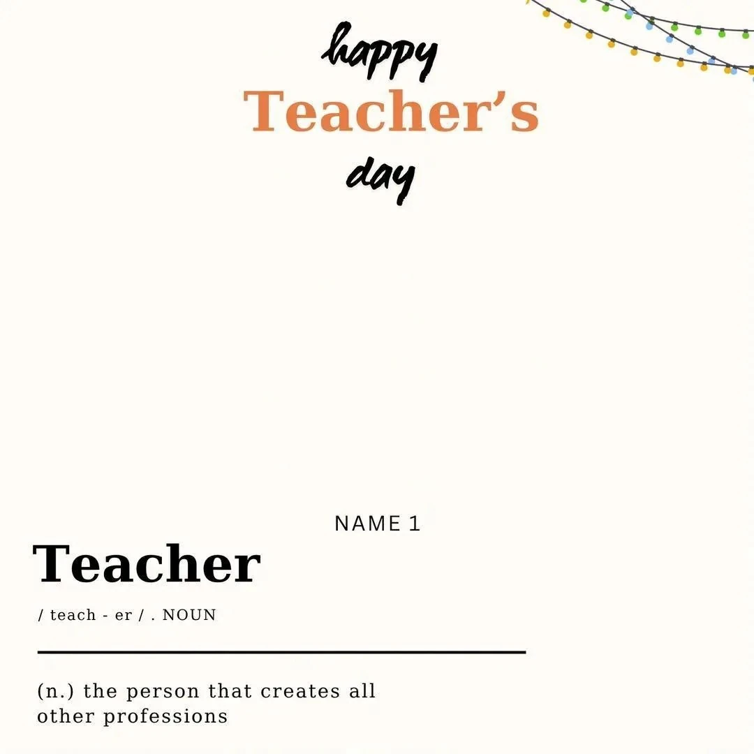 Kendi Tablonu Oluştur "Öğretmenler Günü 7"
