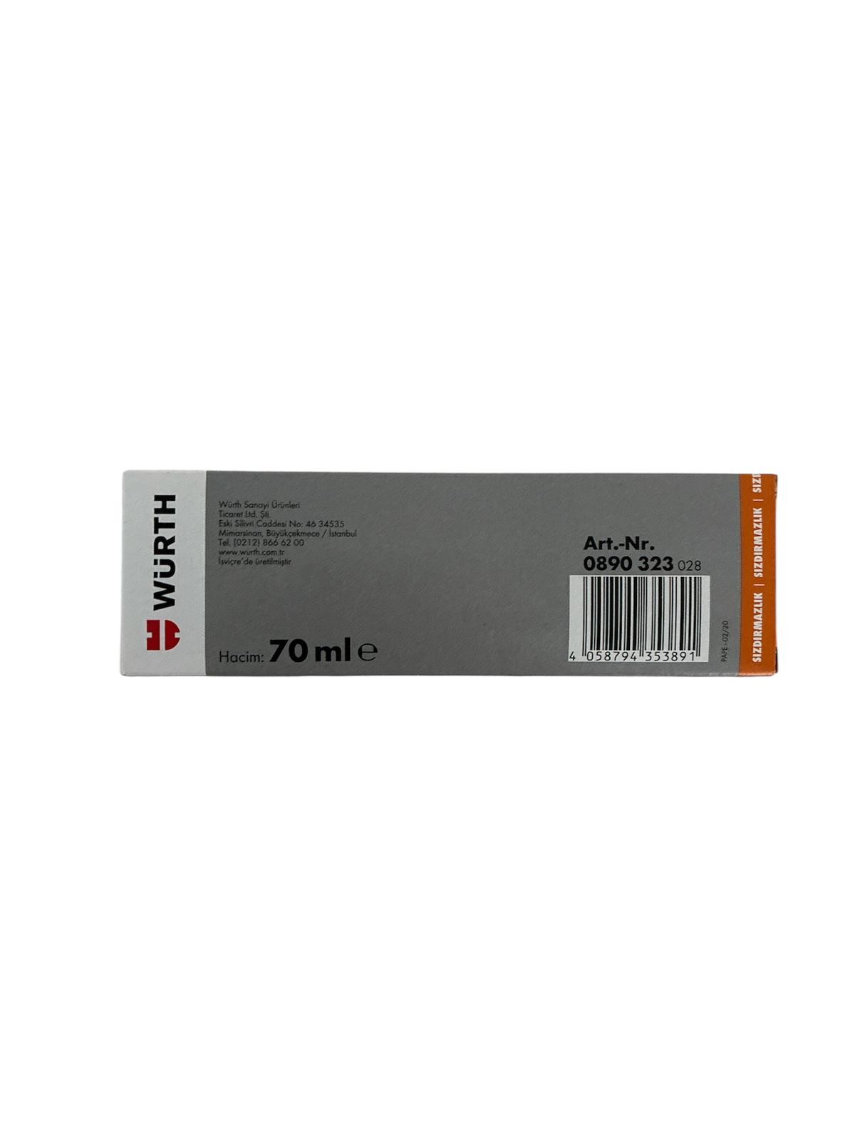 WÜRTH SİLİKON SIVI CONTA SİYAH 250°C ISIYA DAYANIKLI 85GR