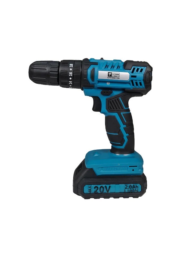 CATPOWER CAT1390 KÖMÜRSÜZ DARBELİ AKÜLÜ VİDALAMA 20V Lİ-İON 2.0AH