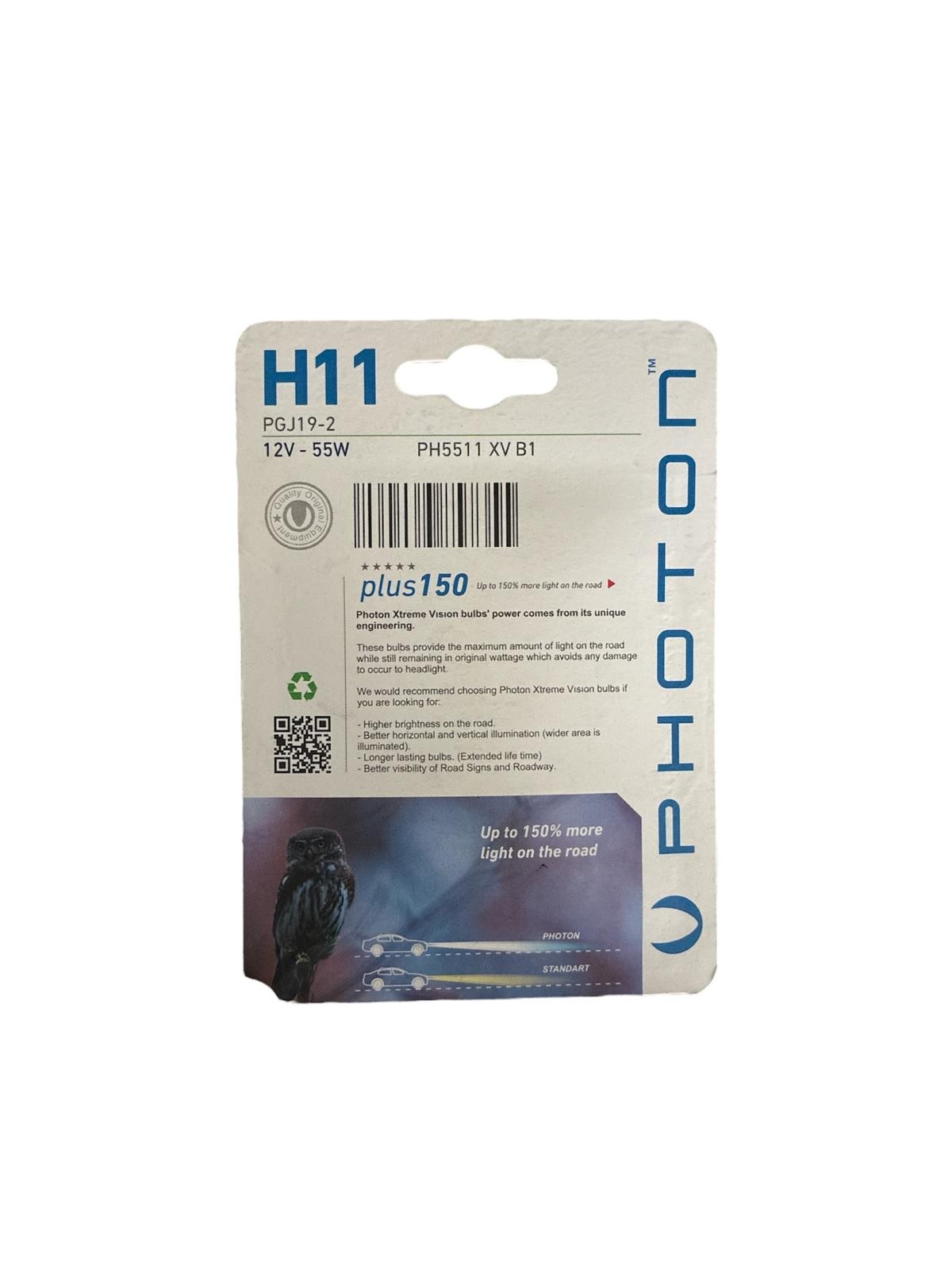 PHOTON H11 12V55W XTREME VİSİON AMPUL