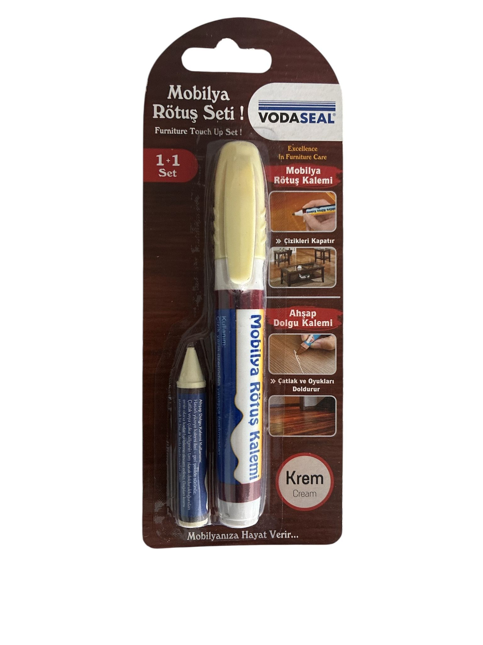 MOBİLYA AHŞAP RÖTUŞ VE DOLGU KALEMİ KREM VODASEAL