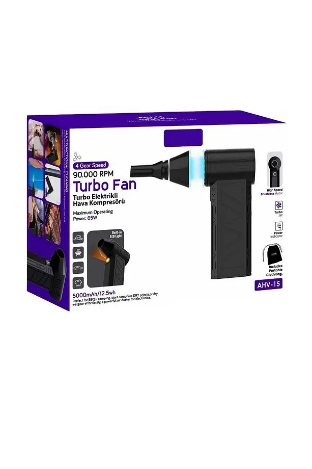 AUHMA AHV-15 TURBO FAN ELEKTRİKLİ HAVA KOMPRESÖRÜ
