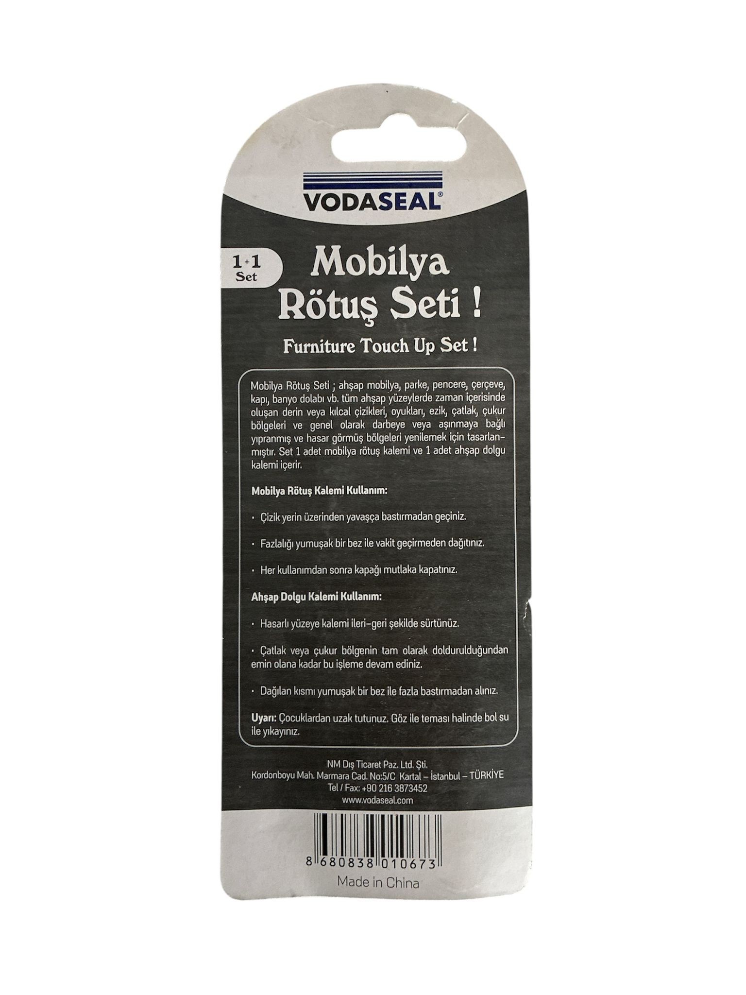 MOBİLYA AHŞAP RÖTUŞ VE DOLGU KALEMİ SİYAH VODASEAL