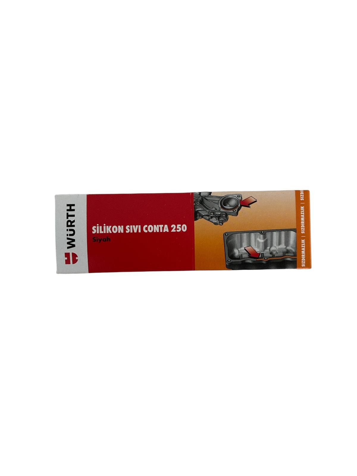 WÜRTH SİLİKON SIVI CONTA SİYAH 250°C ISIYA DAYANIKLI 85GR