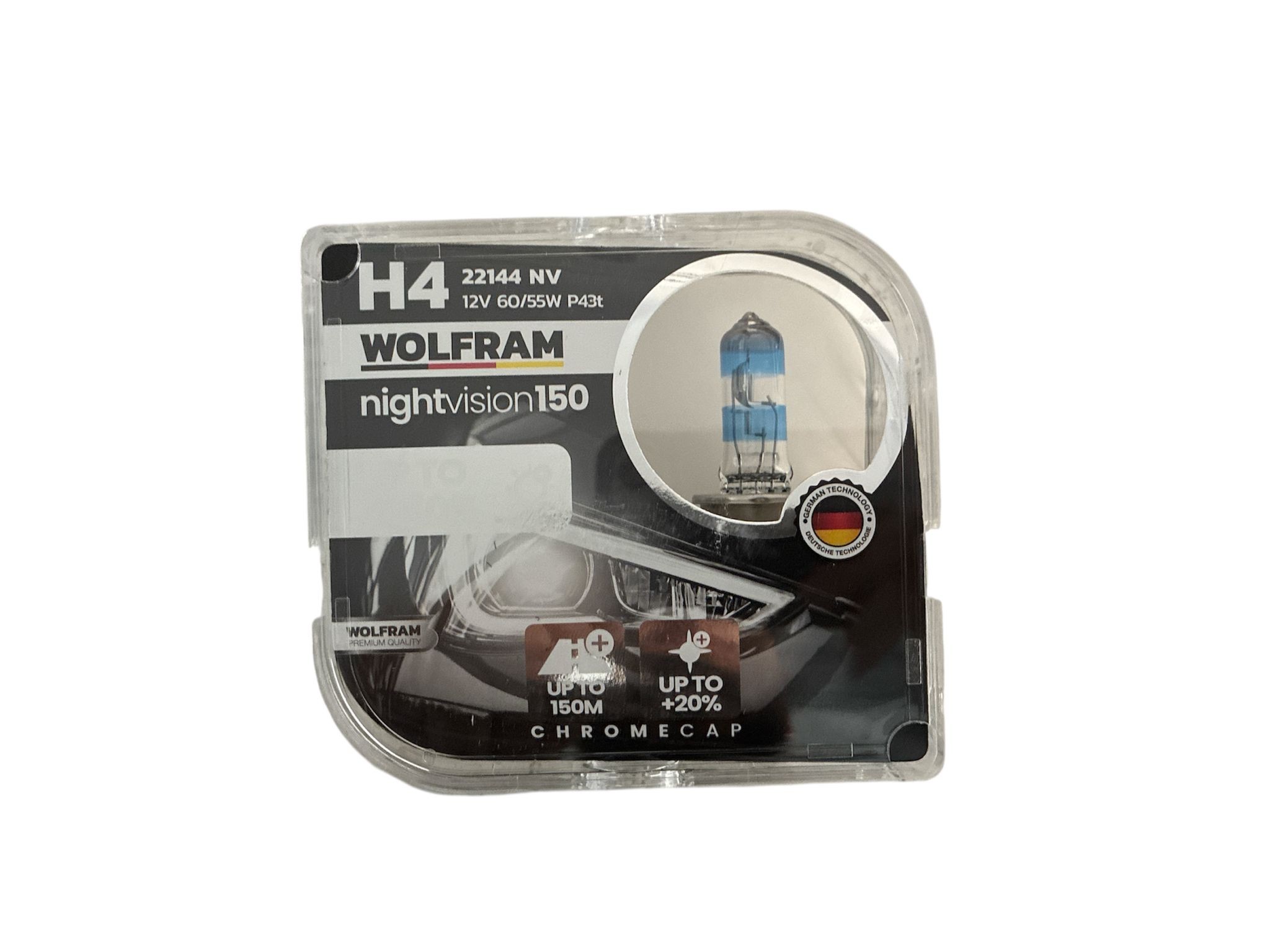 WOLFRAM H4 12V %150 GÜÇLÜ %20 BEYAZ IŞIK AMPUL