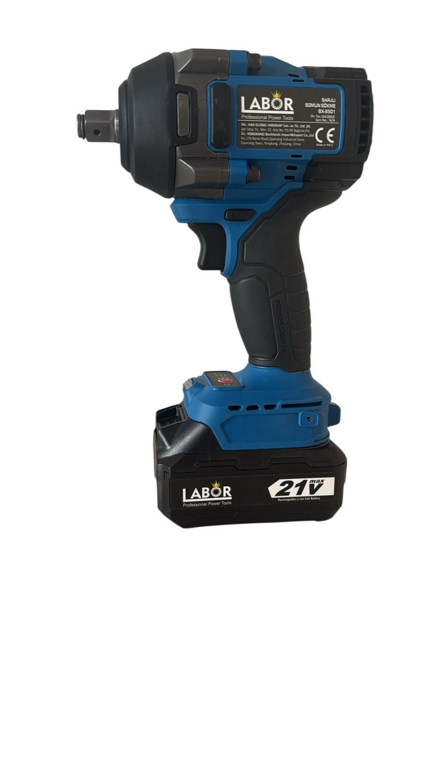 LABOR BX-8501 1/2’’ Darbeli Somun Sökme 21V 4.00 Ah Çift Akülü 850 Nm Çantalı