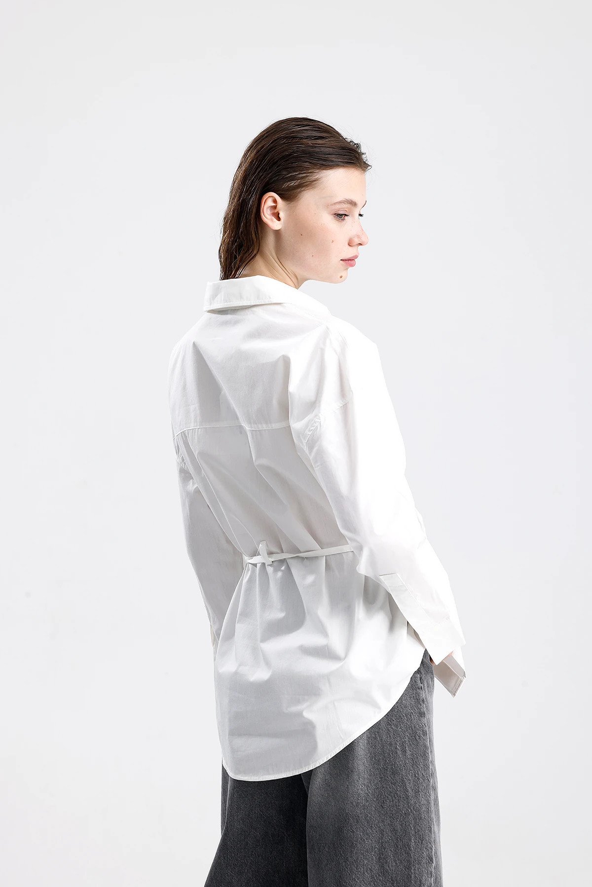 Kemerli Oversize Gömlek