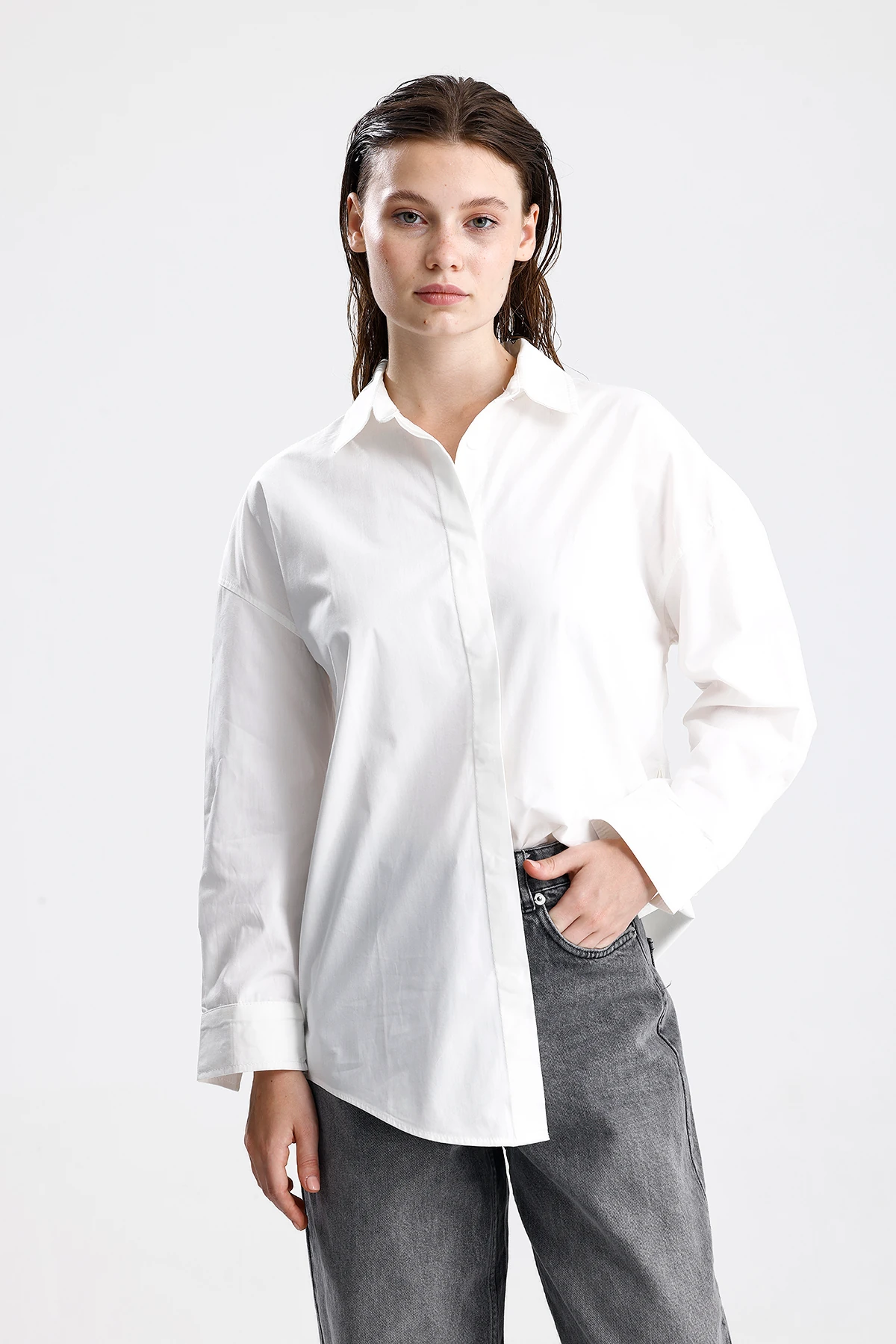 Kemerli Oversize Gömlek