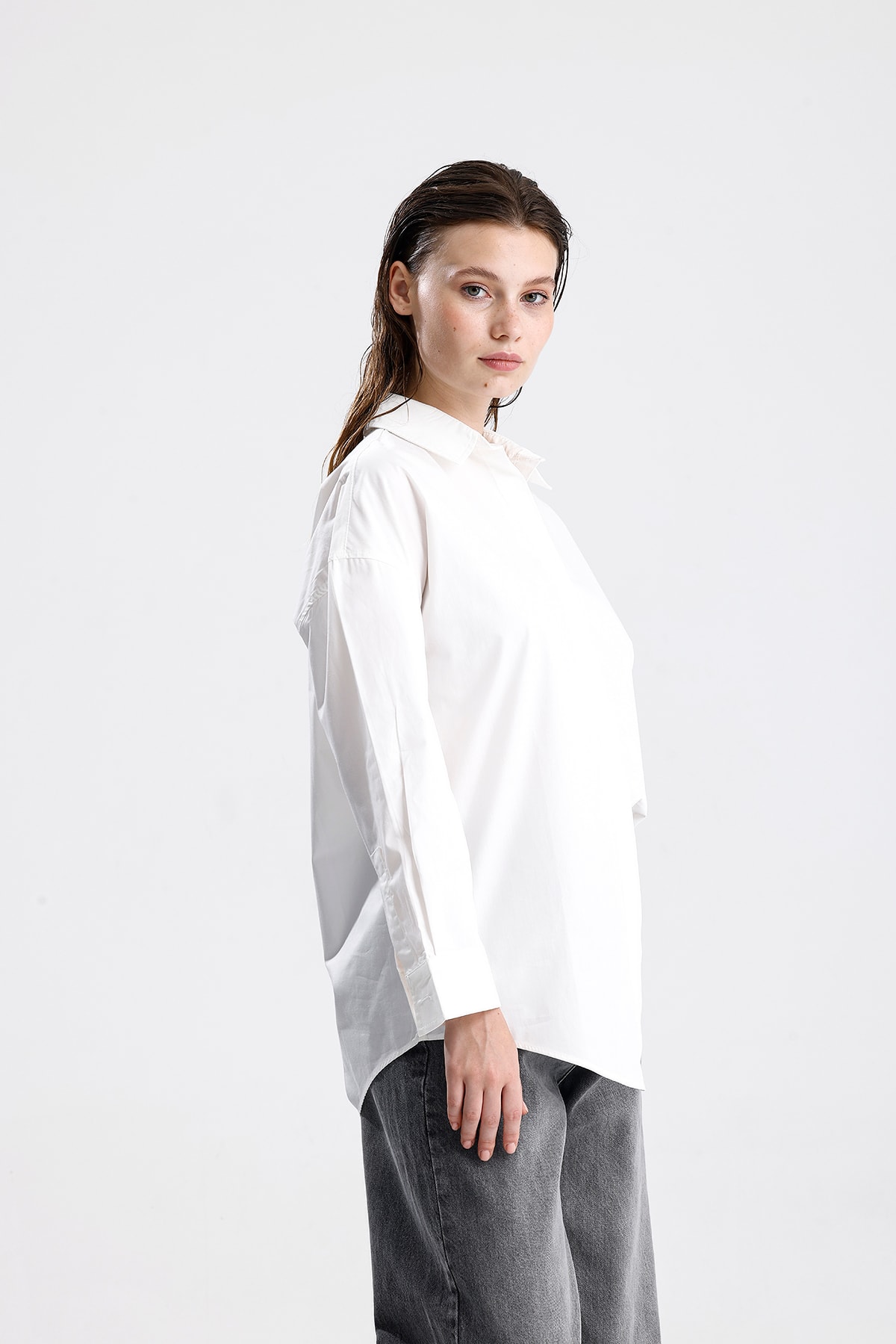 Kemerli Oversize Gömlek