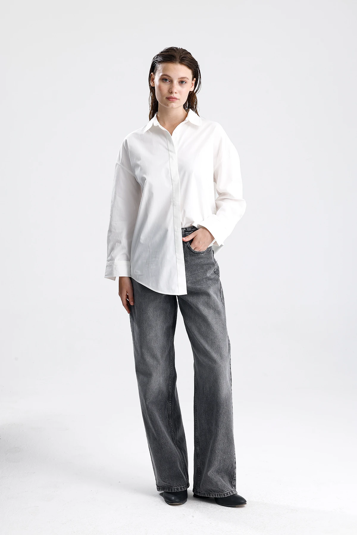 Kemerli Oversize Gömlek