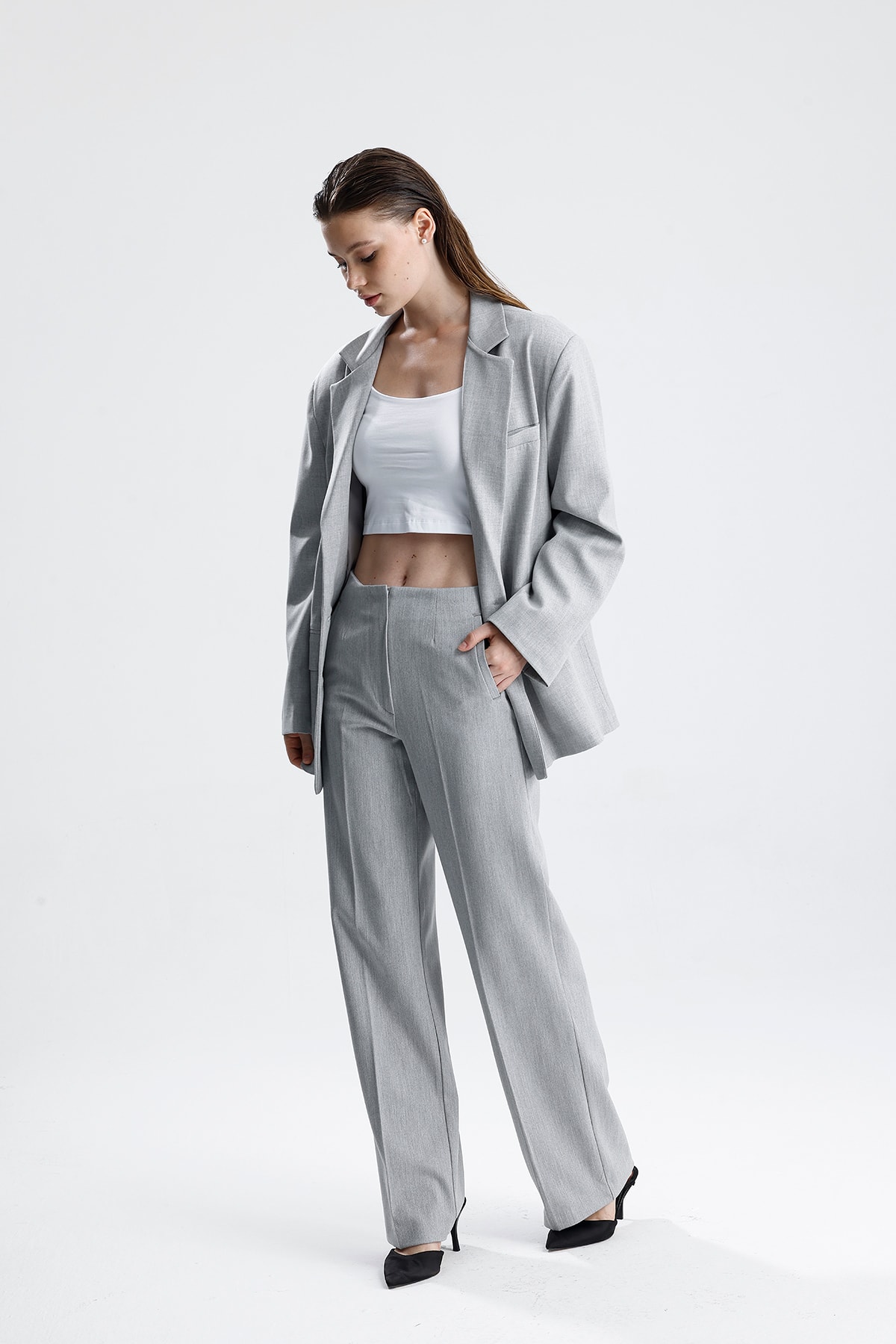 Kadın Klasik Kesim Blazer Ceket
