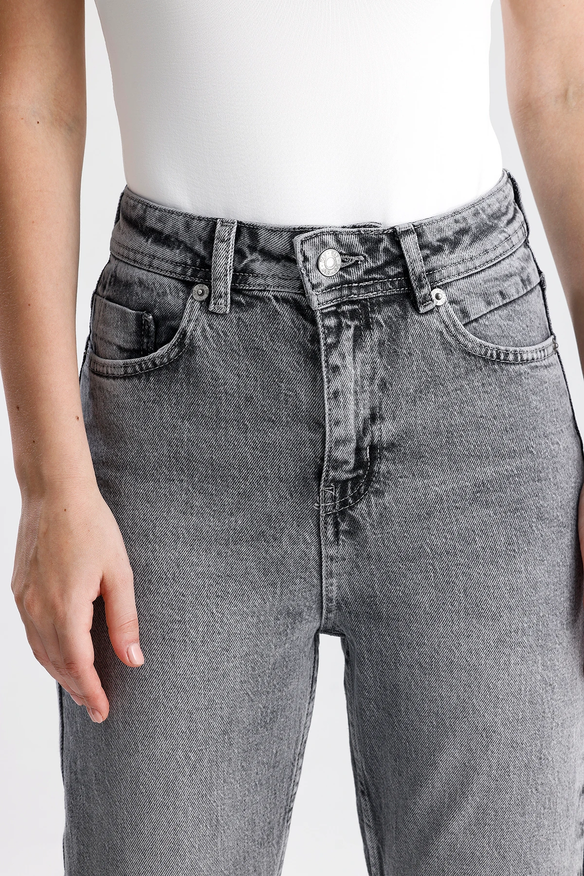 Kadın Yüksek Bel Slim Fit Jean Pantolon