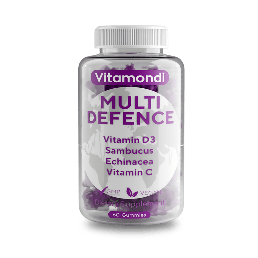 Multi Defence, Vegan Gummy, Vitamin D3, Sambucus, Vitamin C