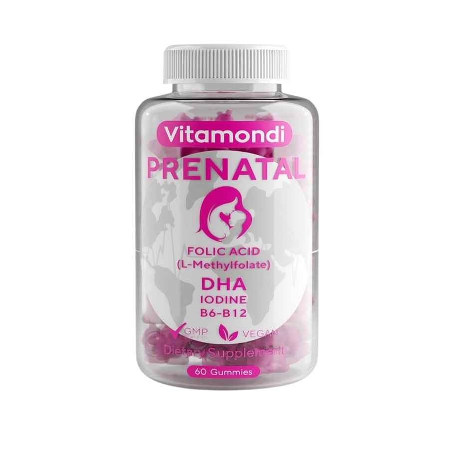 Prenatal, Vegan Gummy, Folic Acid, DHA, B6-B12
