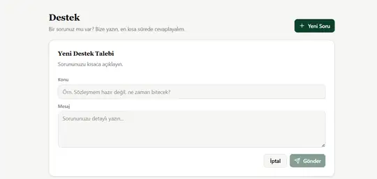 Yasal Sözleşmeler ekran görüntüsü 2
