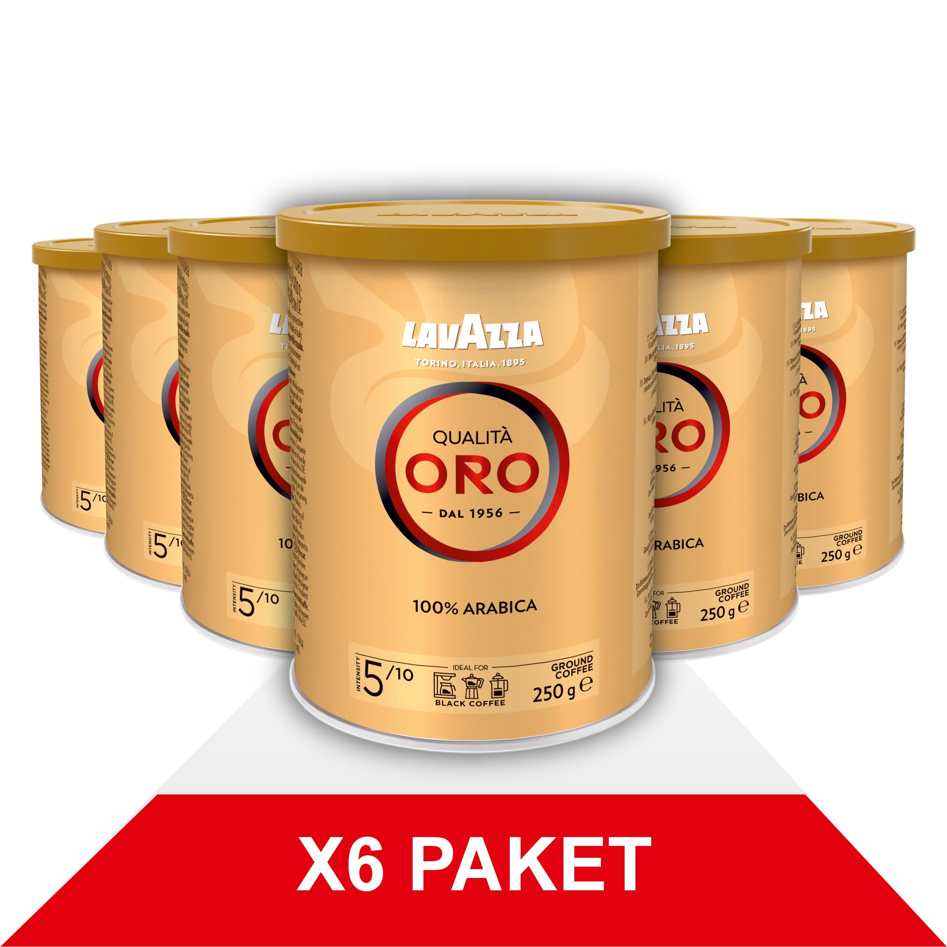 Qualità Oro Filtre Kahve Teneke Kutu (250gr) x6