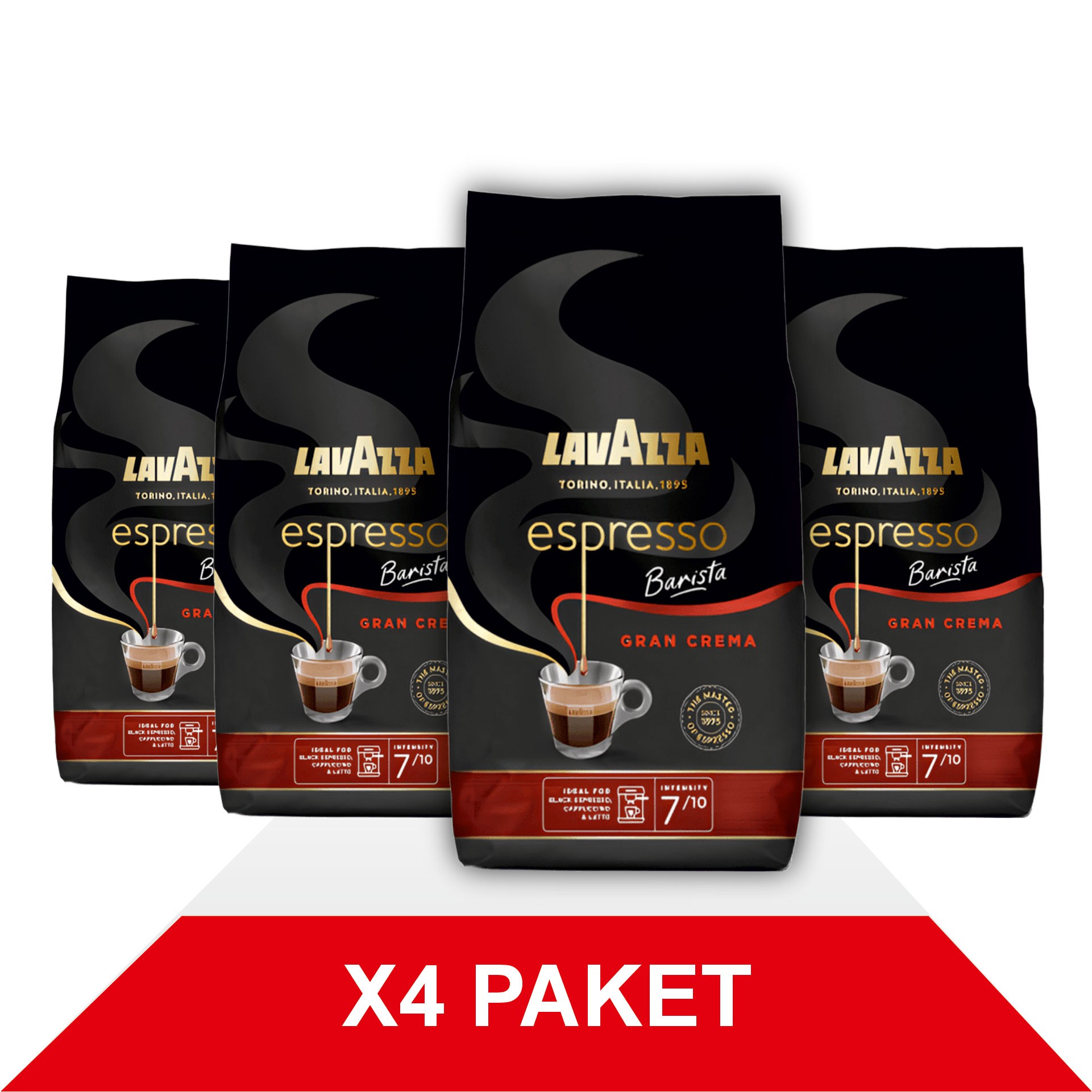 Espresso Barista Gran Crema Çekirdek Kahve (1000gr) x4