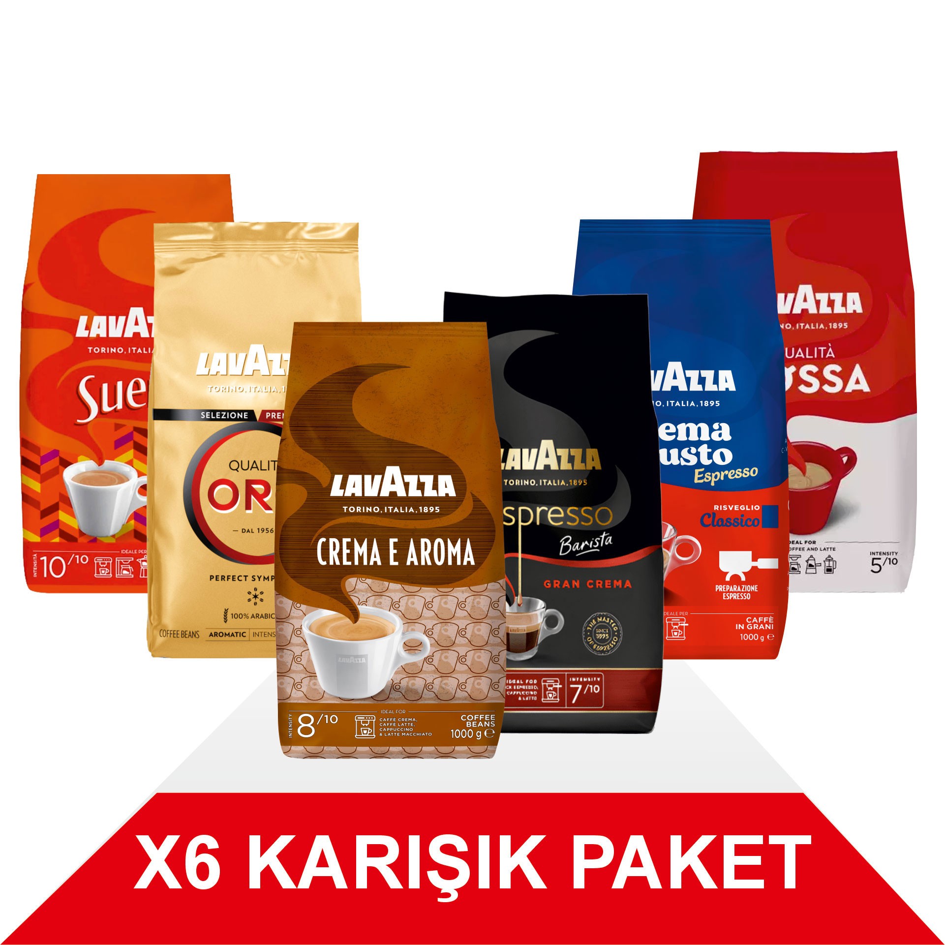 Qualità Oro + Crema e Gusto Classico + Qualità Rossa + Suerte + Crema E Aramo + Espresso Barista Gran Crema