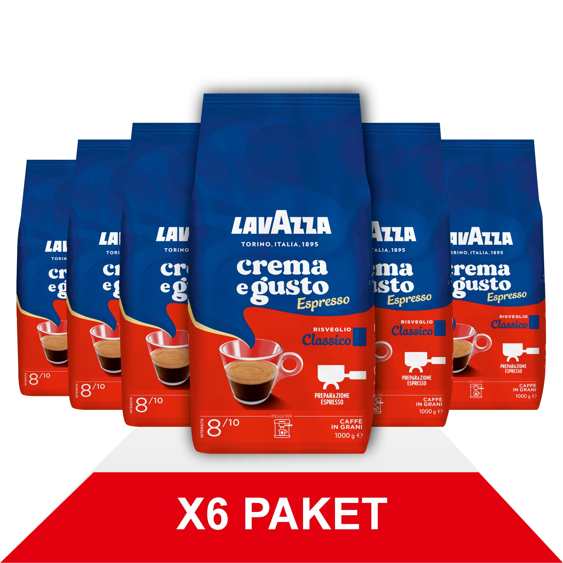 Crema e Gusto Classico Çekirdek Kahve (1000gr) x6