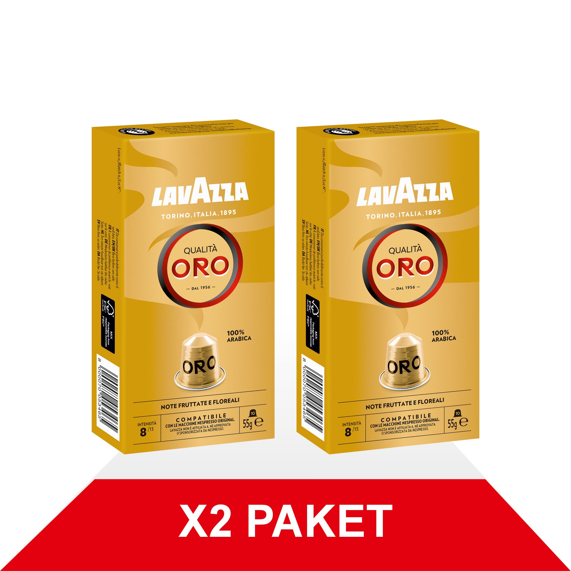Qualità Oro 55gr Nespresso® Uyumlu Alüminyum Kapsül x2