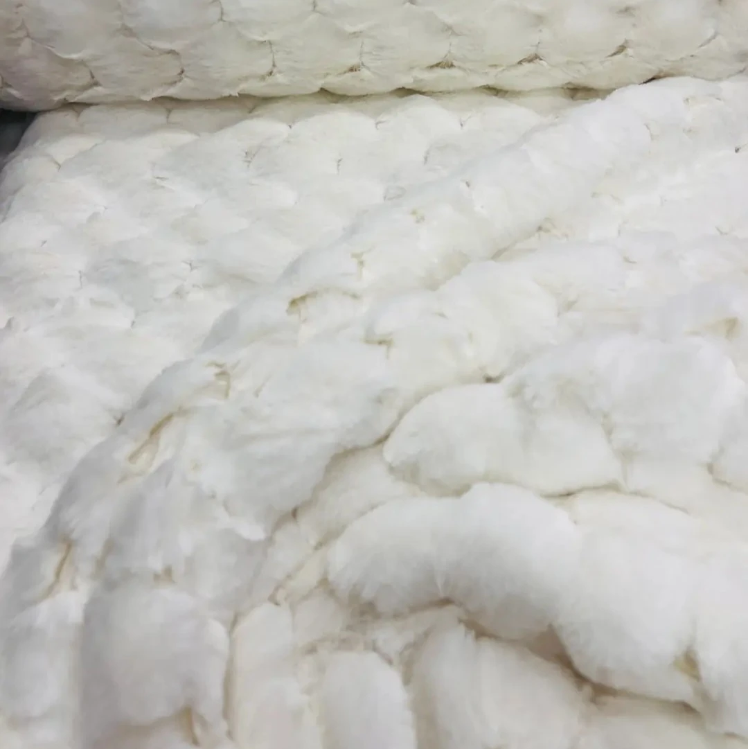 Tay Peluş Kumaş - BEYAZ PETEK