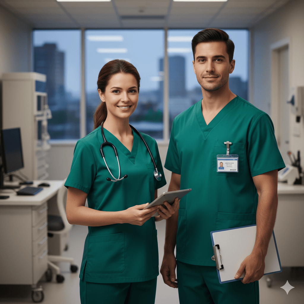 Yeşil Gabardin Kumaş – Doktor, Hemşire, Veteriner ve Medikal Önlük Kumaşı