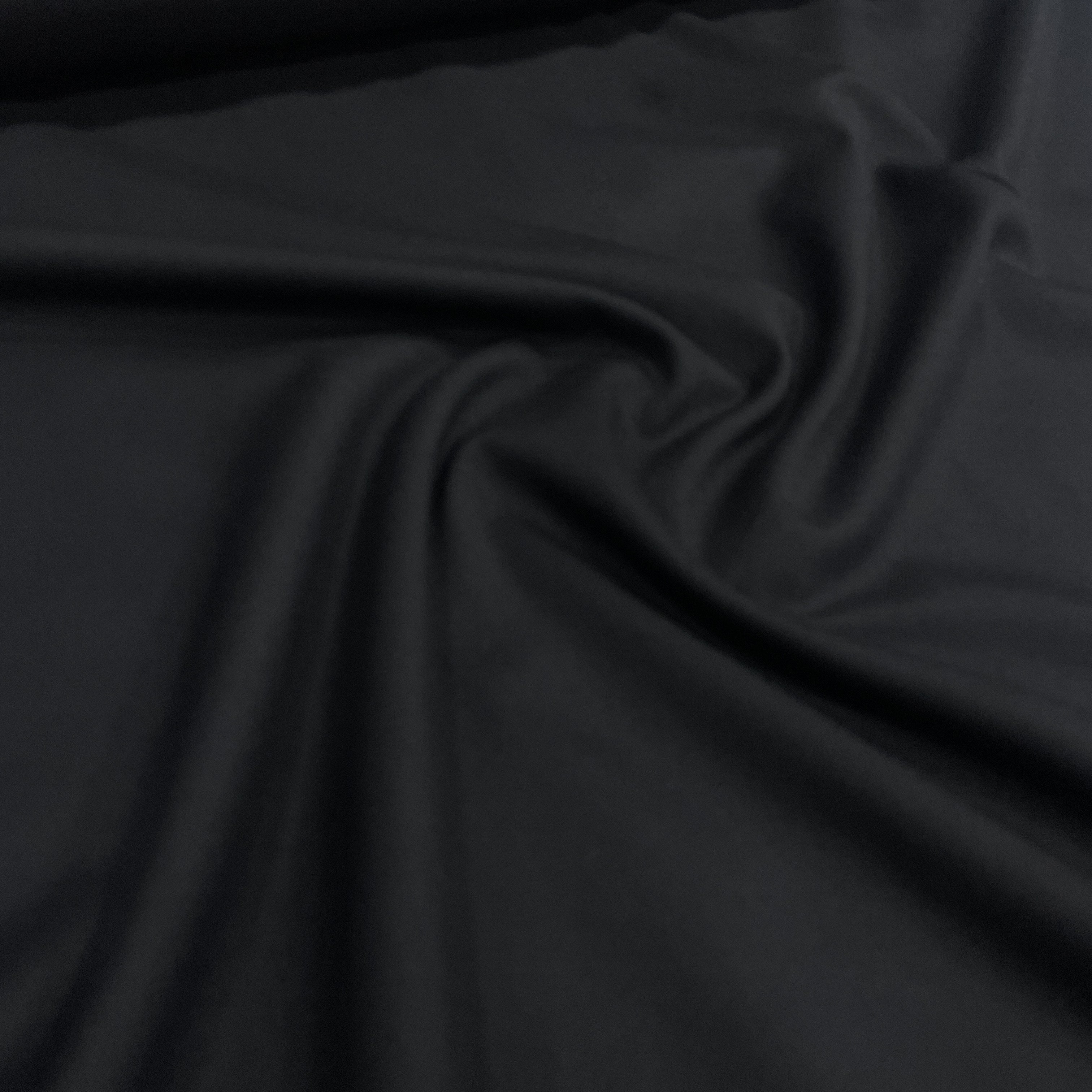 Likralı Pamuk Gabardin Kumaş – Kalın, Tok ve Esnek Doku | Blazer, Pantolon, Etek ve Ceketlik Kumaş - Siyah