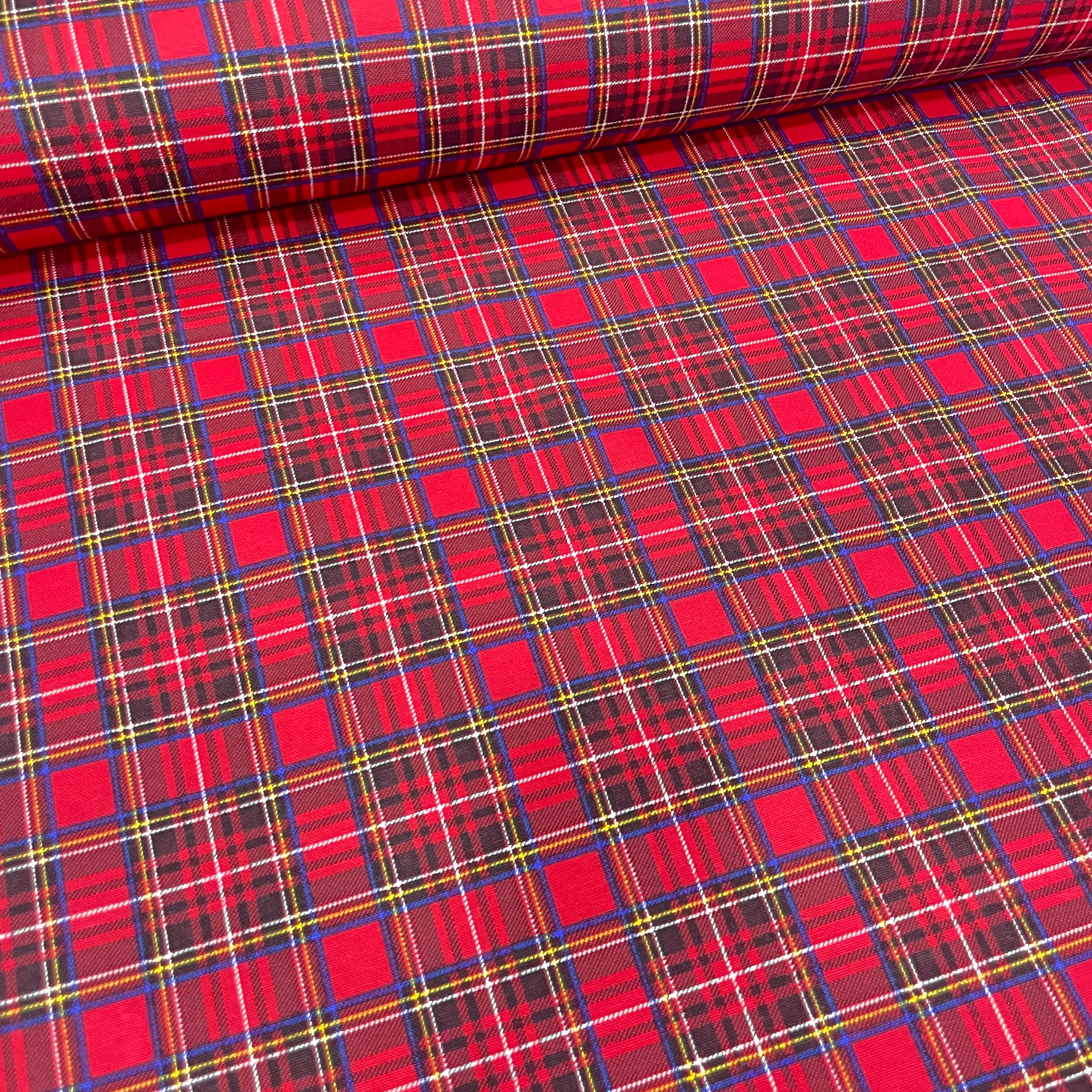 Yılbaşı Ekoseler Duck Keten Kumaş – Döşemelik, Perdelik ve Masa Örtülük Kumaş - v7