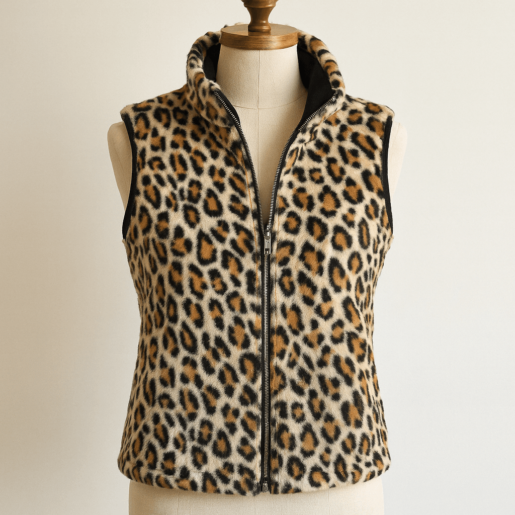 Leopar Desenli Peluş Dolgulu Kumaş
