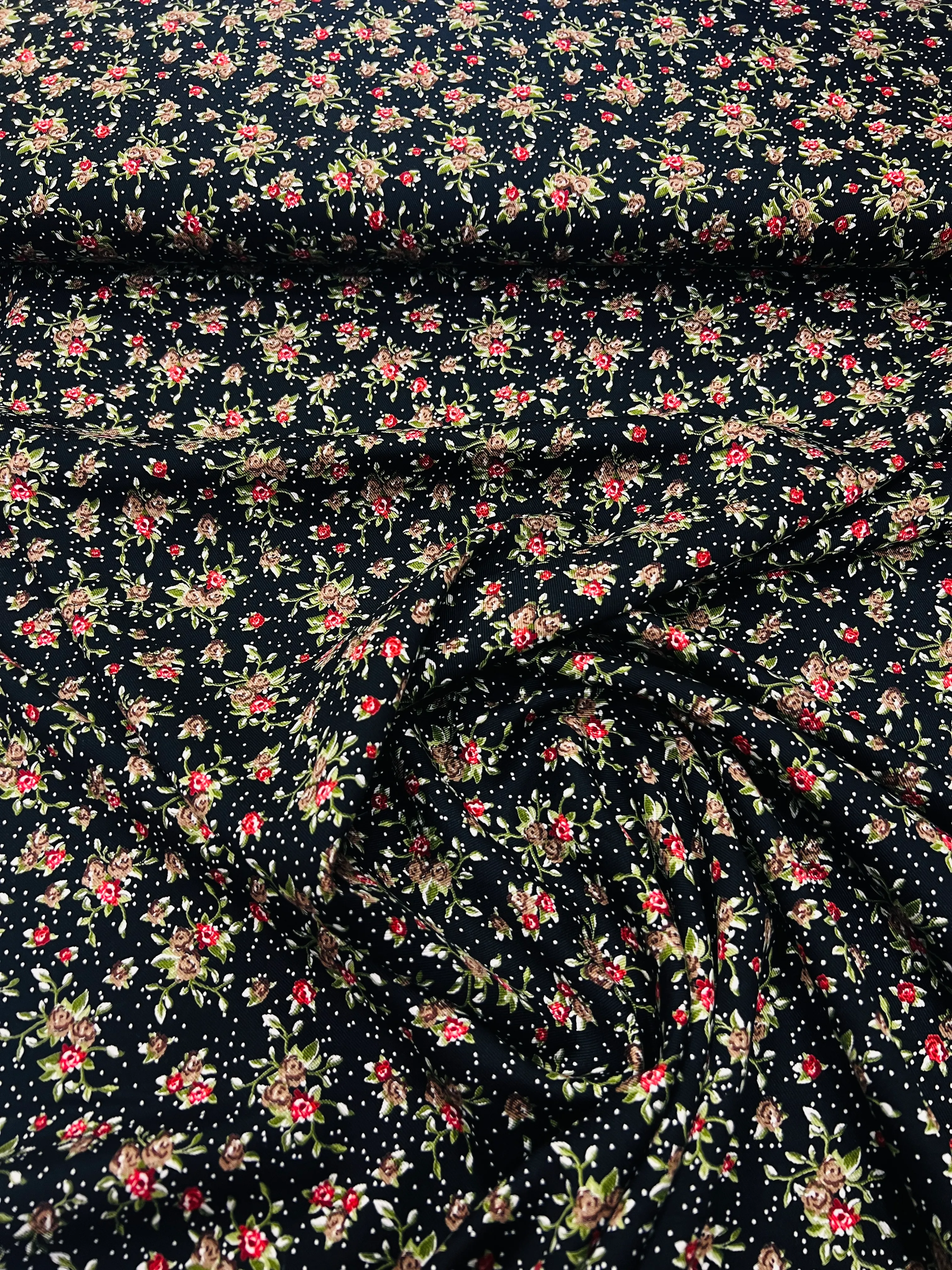 SİYAH ÇITIR ÇİÇEKLİ