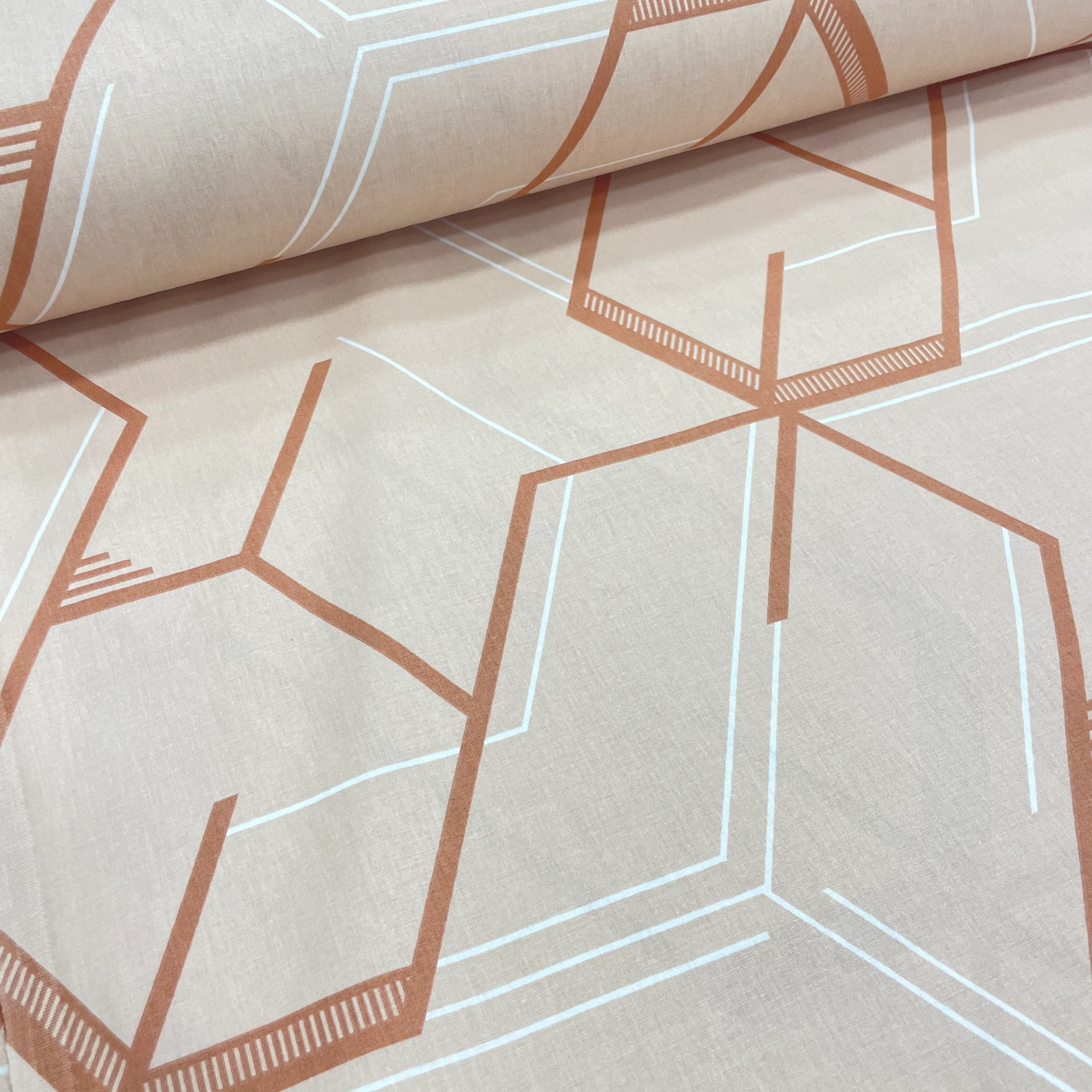 Hexa Line Nevresim ve Çarşaflık Poplin Kumaş - v8