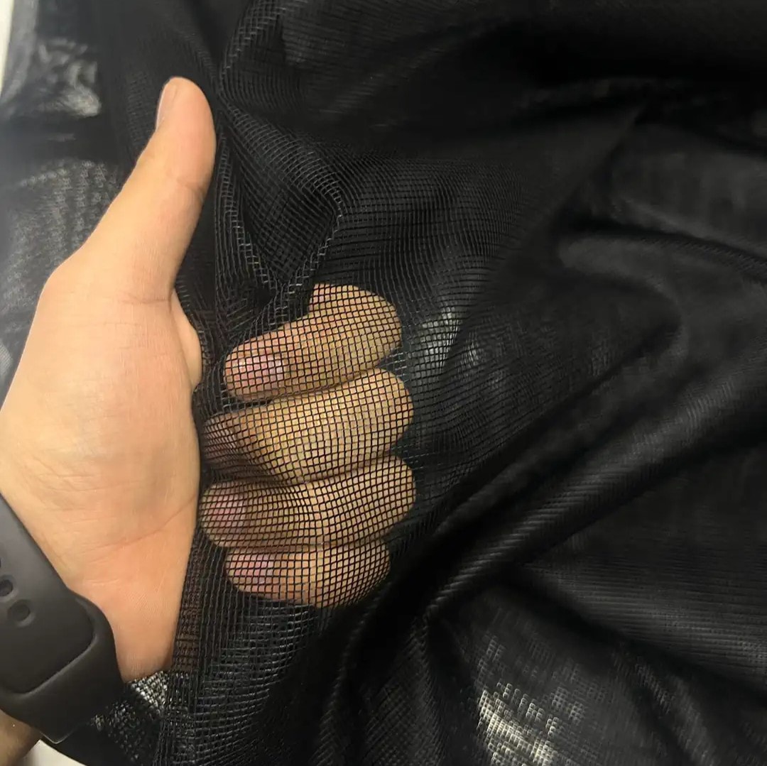 Tel Kırma Tülü, Markuzet Kumaş 300Cm Genişlik - Siyaha Gümüş Sim