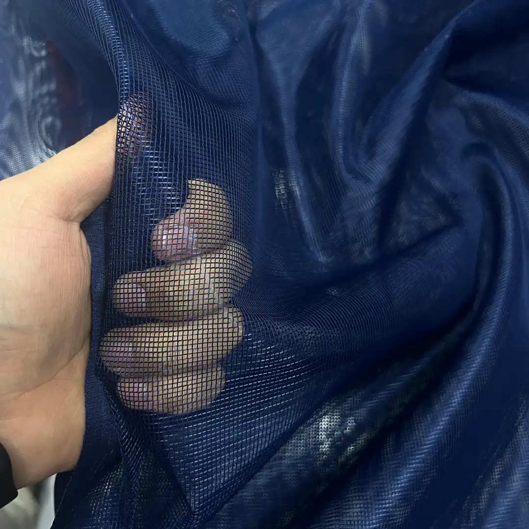 Tel Kırma Tülü, Markuzet Kumaş 300Cm Genişlik - Lacivert