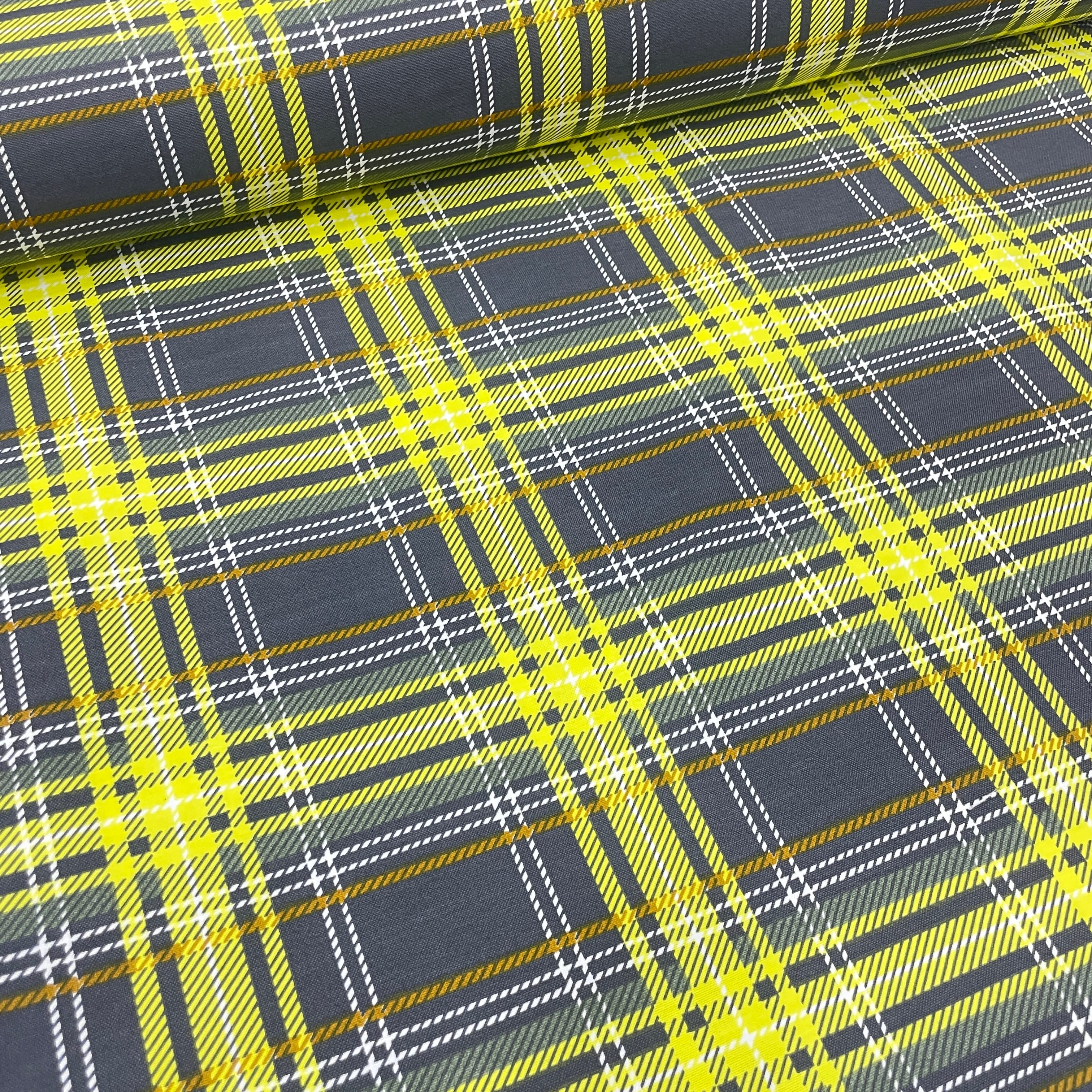 Yılbaşı Ekoseler Duck Keten Kumaş – Döşemelik, Perdelik ve Masa Örtülük Kumaş - v1