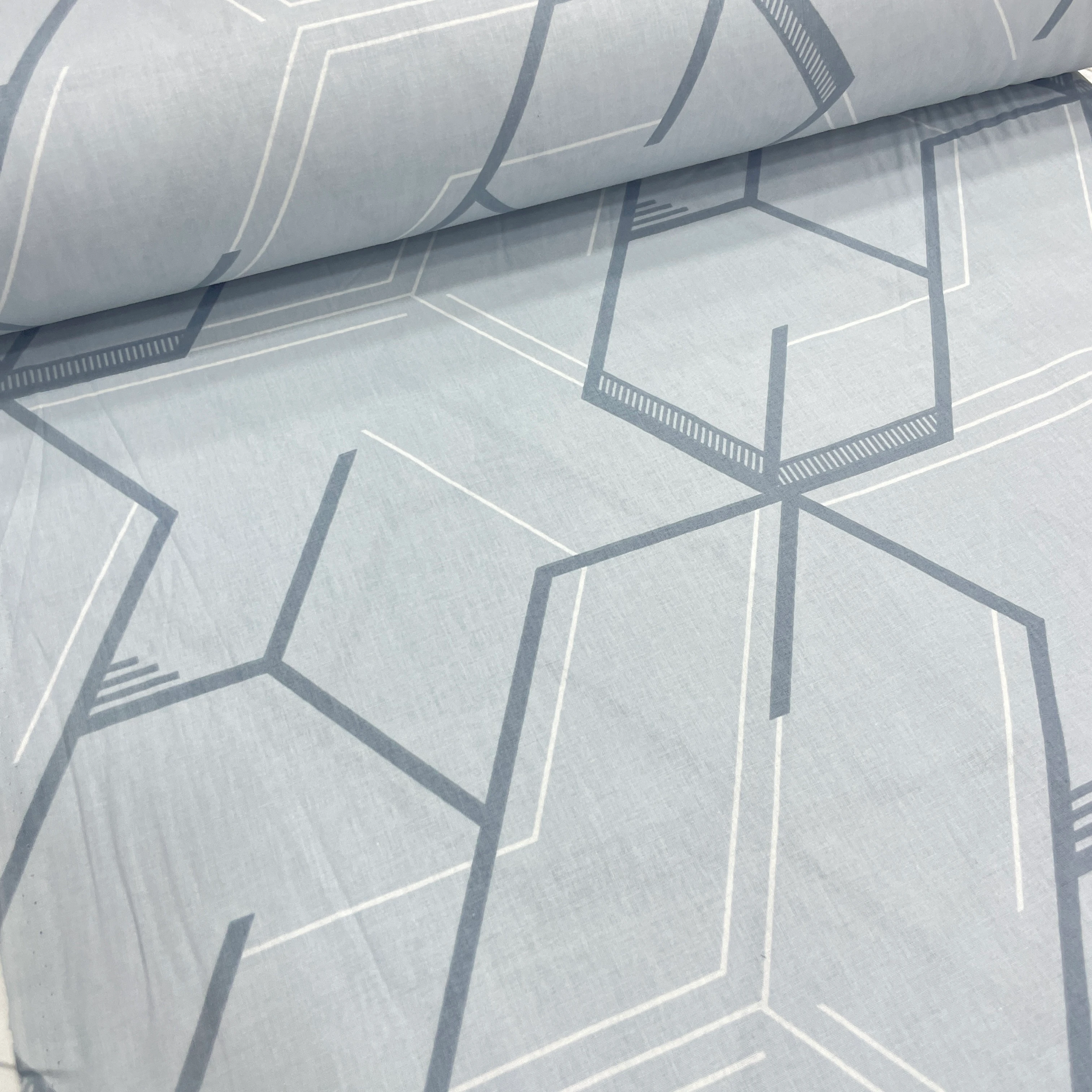 Hexa Line Nevresim ve Çarşaflık Poplin Kumaş - v6